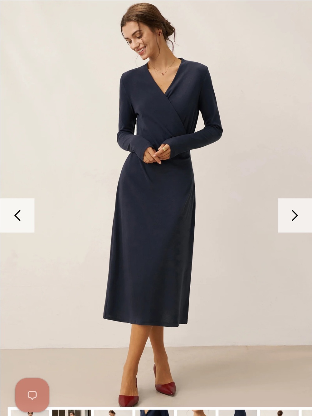 NWT Lintico Linen Cotton Blend Wrap Dress V Neck Crossover Midi Black Side Pleat